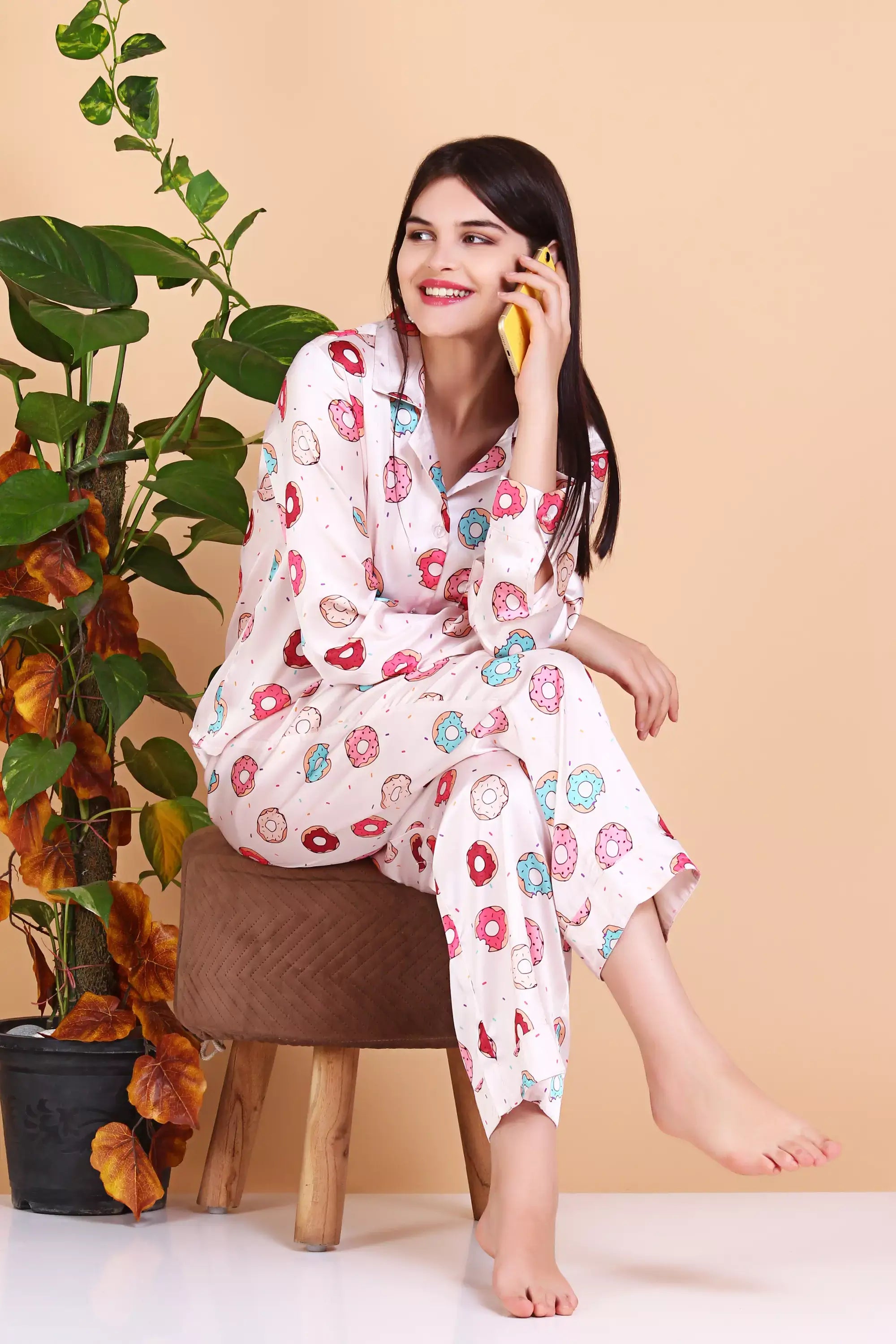 donut Soft Button Down Pajamas
