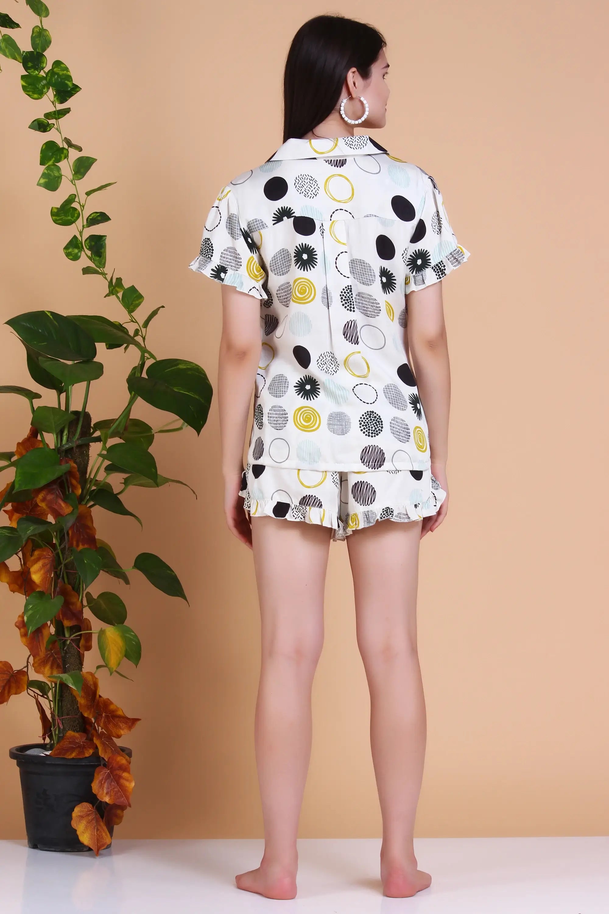 Shorts frill PJ sleep set