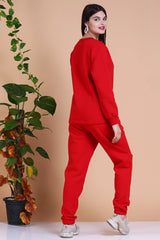 Crimson Cozy Track Suit