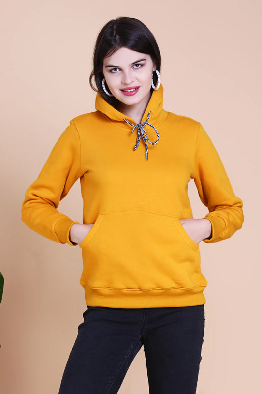 Sunshine Glow Woolen Hoodie