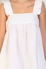 White cami cotton dress for Women