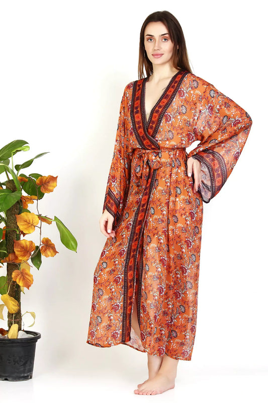 Kimono maxi dress