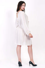 Ivory Breeze Delight Rayon Dress