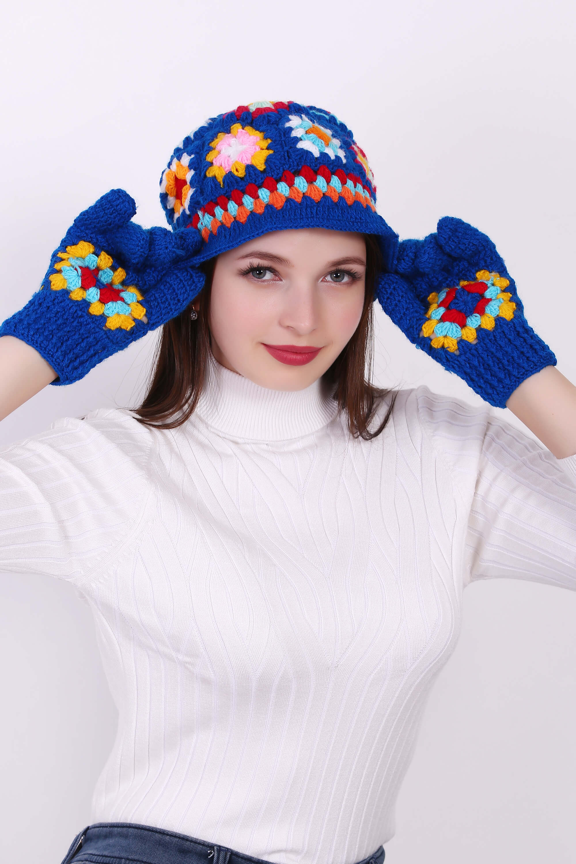 Crochet Comfort Granny Cap with Gloves
