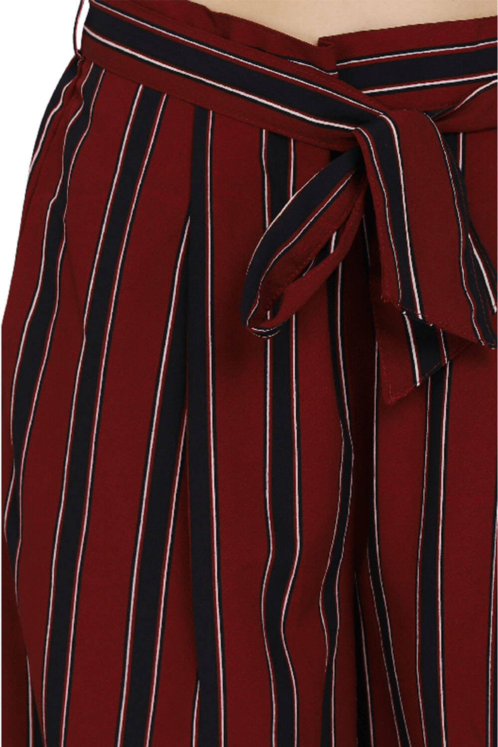 Burgundy Charm Striped Trouser
