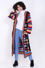 Long Cardigan for Women with Cap crochet pattern