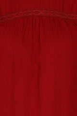 Enchanting Maroon Top With Ruffle