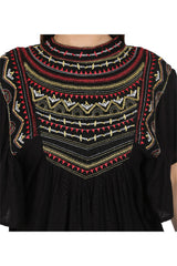 Elegance Embroidered Black Top