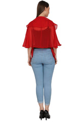 Red Harmony Chiffon Kimono