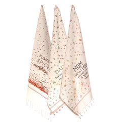 Mini Apparels Pack of 3 Pumpkin spice | Mom | Dad dish towel sets for kitchen