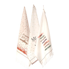Quotes | Mr & Mrs Designed, Soft and Super Absorbent Dish Towels, Pack of 3