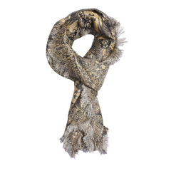 Bold Contrast  Paisley Jacquard Scarf