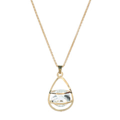 Glamour Crystal Drizzle Chain Necklace
