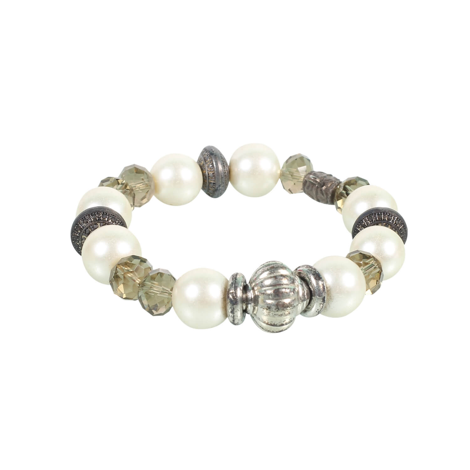 Ethereal Pearl Halo Bracelet