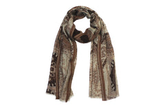 Classic Brown Printed Scarf