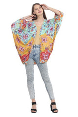 Artistic Mosaic Floral Kimono
