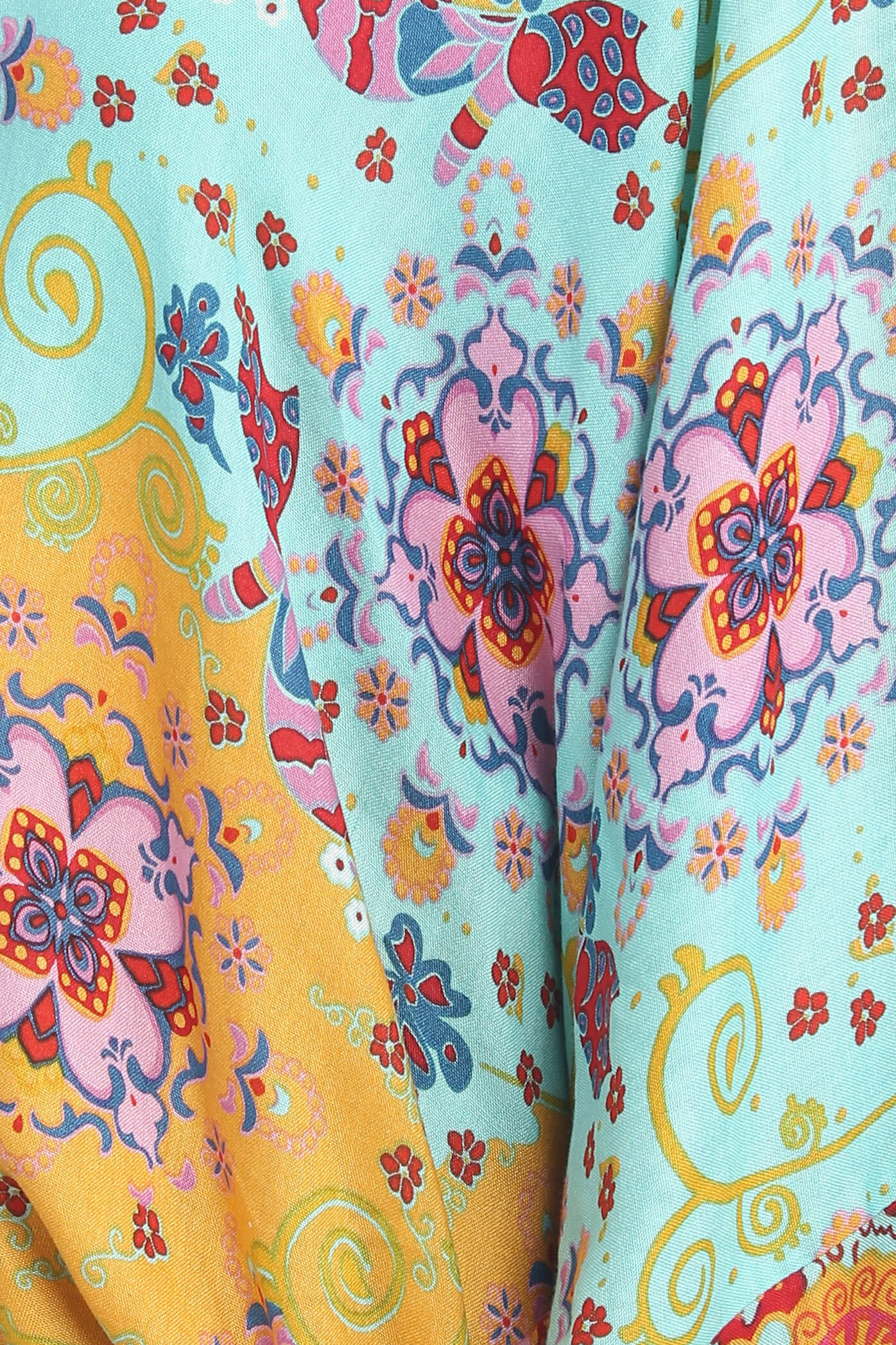 Artistic Mosaic Floral Kimono