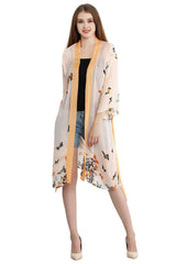 Butterfly Whimsy Belted Mid Kimono