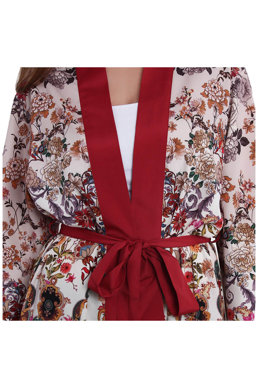 Floral Fling Fiesta Front-Tie Kimono