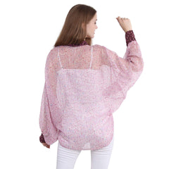 Playful Tie Closure Long Kimono