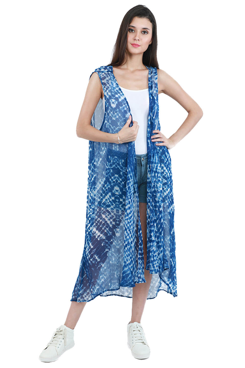 Blue Tie-Dye Kimono