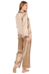 Womens Silk Satin Pajamas