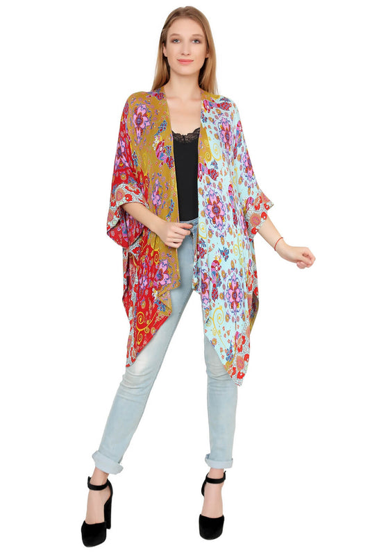 Trendy Foral Flair Loose Kimono