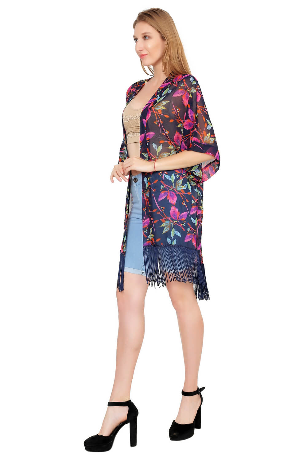 Floral Elegance Beach Kimono