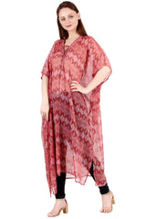 Refined and Airy Printed Kaftan