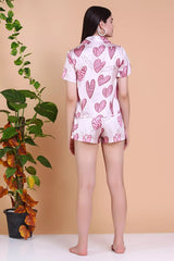 Heart Print Button Down
