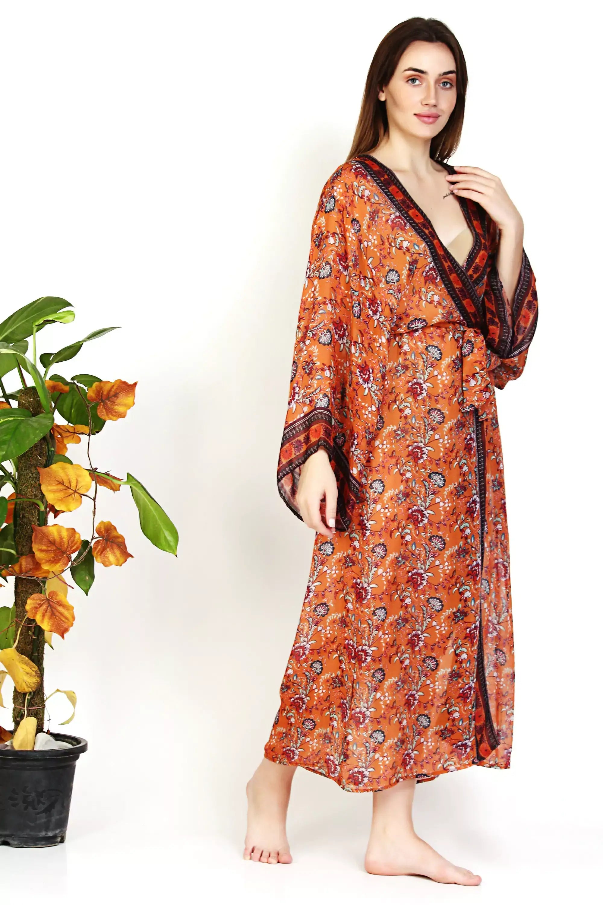 Kimono maxi dress