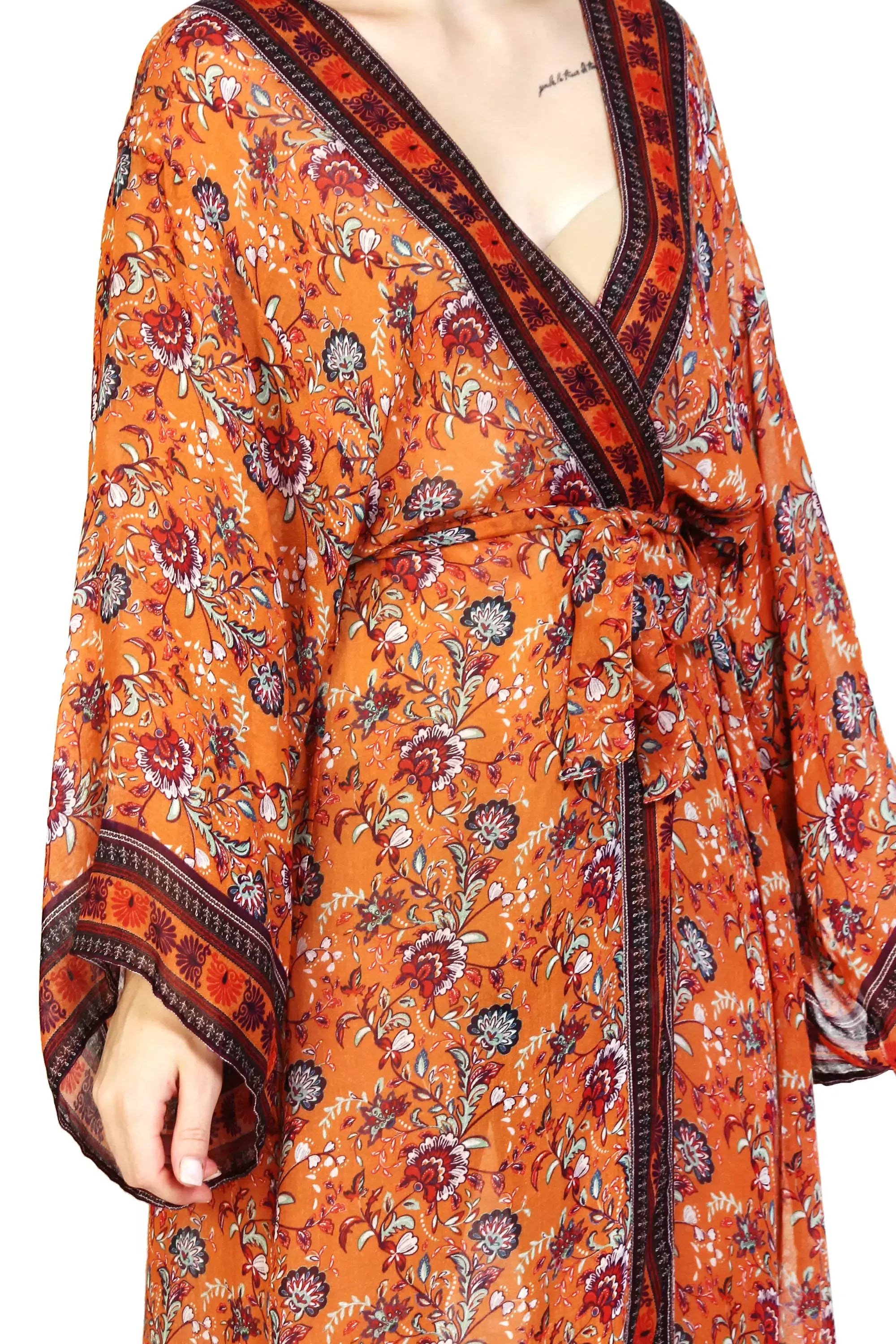Kimono maxi dress