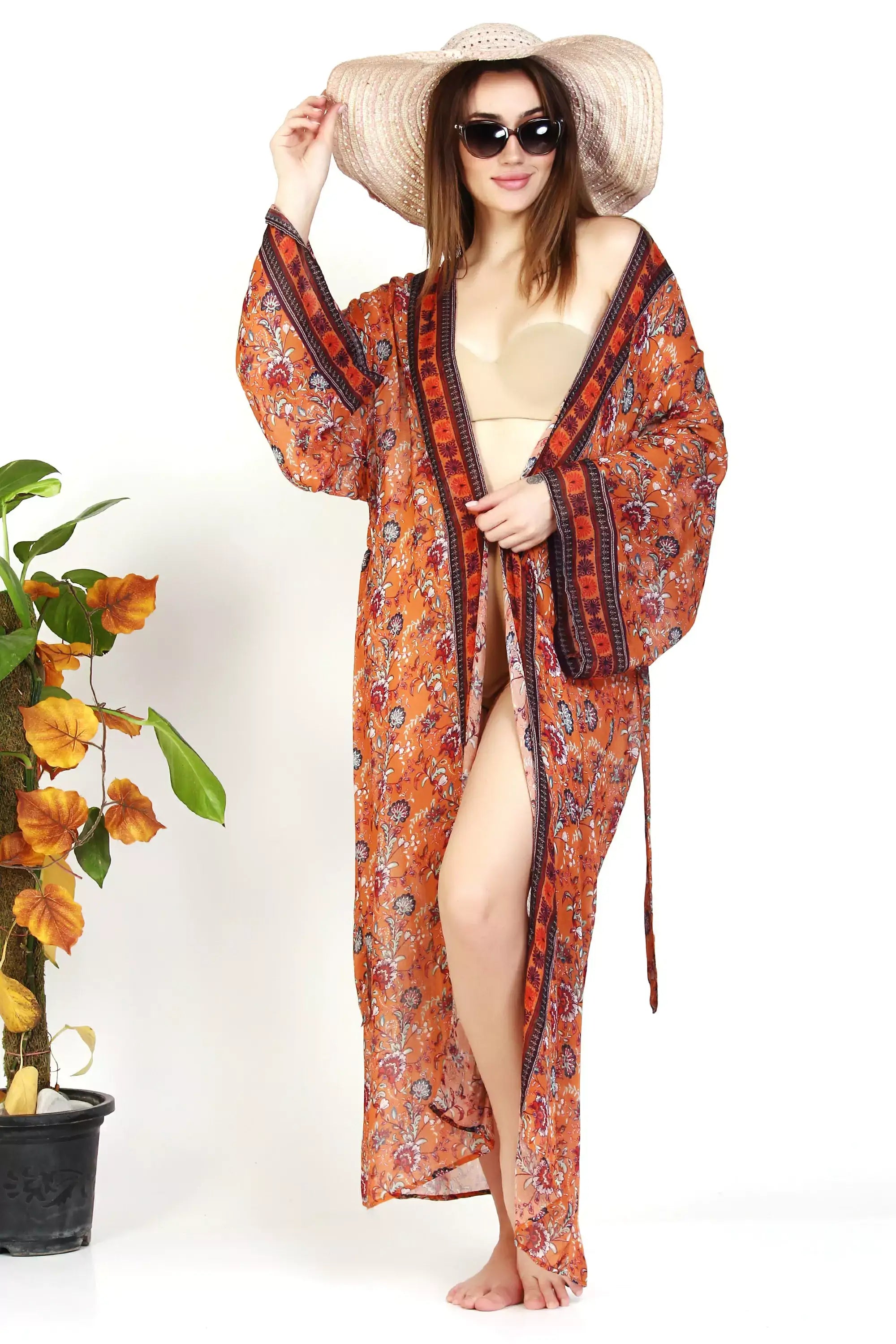 Kimono maxi dress